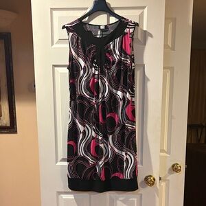 Studio 1940 Black and Pink Patterned Dress